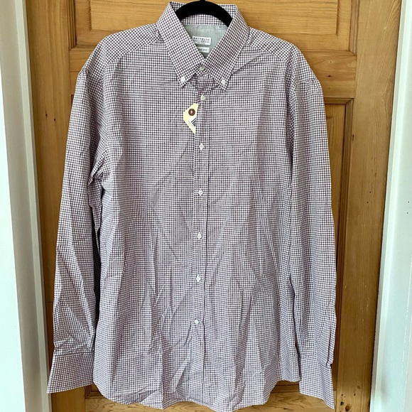 💫HP💫 Brunello Cucinelli Burgundy Checked Long Sleeve - Picture 3 of 9